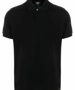Fendi logo-patch polo shirt