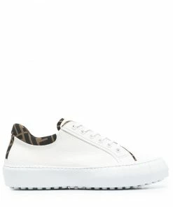 Fendi FF-trim leather sneakers