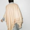 Fendi fringed trim logo poncho