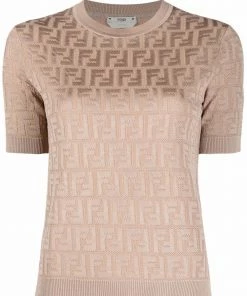 Fendi FF pattern knitted top