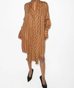 Fendi Karligraphy scarf-detail shirtdress