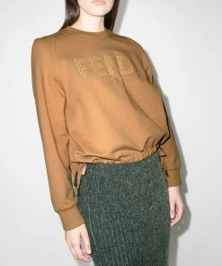 Fendi logo-embroidered sweatshirt