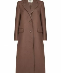 Fendi single-breasted wool coat