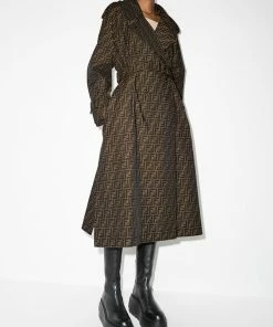 Fendi FF-logo double-breasted trench coat