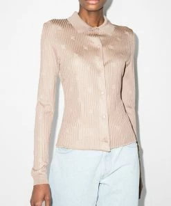 Fendi Karligraphy logo-knit cardigan