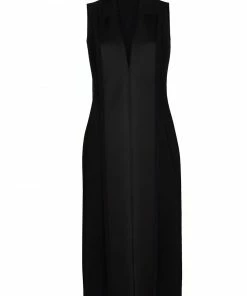 Fendi sleeveless V-neck midi dress