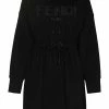 Fendi logo-embroidered hooded minidress