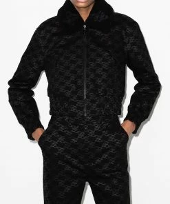 Fendi Karligraphy zip-up cropped jacket