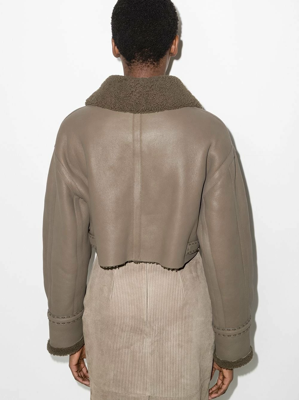 Discount β¨ Fendi Oversized aviator cropped jacket cropped jackets of women π 5 Fendi oversized aviator cropped jacket