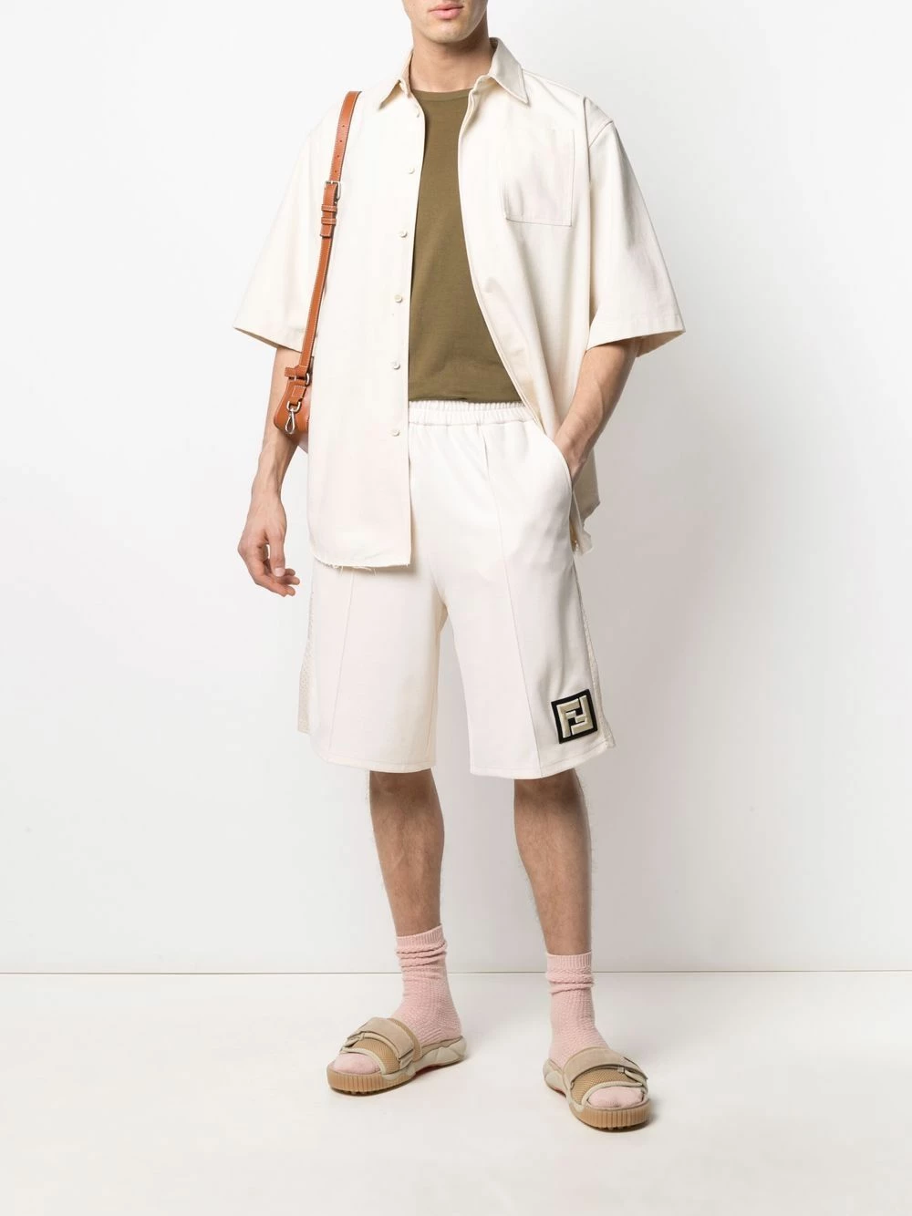 Outlet π Fendi FF logo patch track shorts track & running shorts of men π₯ 4 Fendi FF-logo patch track shorts