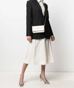 Fendi logo debossed clutch bag