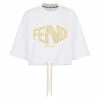 Fendi logo-print cropped sweatshirt