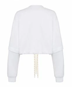 Fendi logo-print cropped sweatshirt