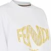 Fendi logo-print cropped sweatshirt