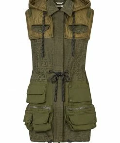Fendi FF Fish Eye hooded cargo dress