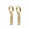 Fendi signature logo drop earrings