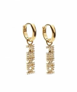 Fendi signature logo drop earrings