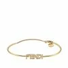 Fendi Signature logo crystal bracelet