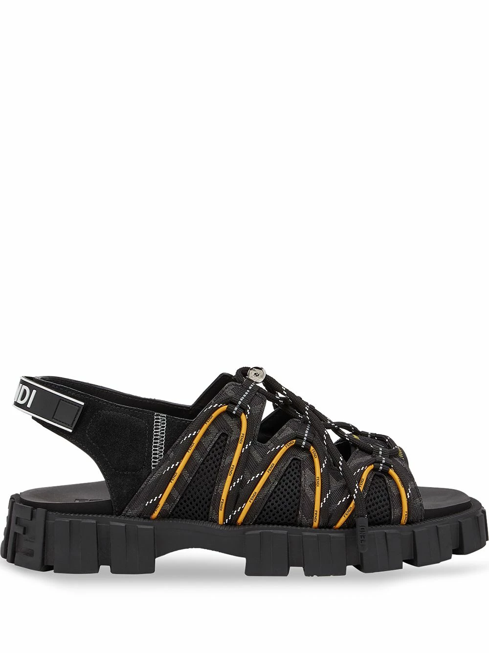 Coupon π Fendi Force leather and mesh π©΄ sandals of men π 3 Fendi Force leather and mesh sandals