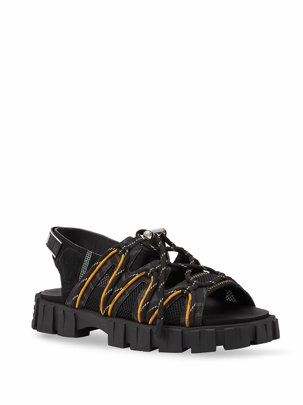 Coupon π Fendi Force leather and mesh π©΄ sandals of men π 4 Fendi Force leather and mesh sandals