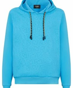 Fendi distorted monogram hooded sweatshirt