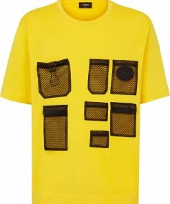 Fendi tech mesh pockets oversize T-shirt