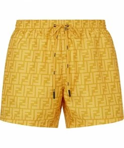 Fendi FF motif drawstring swim shorts