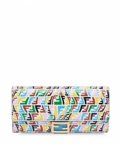 Fendi FF-print continental wallet