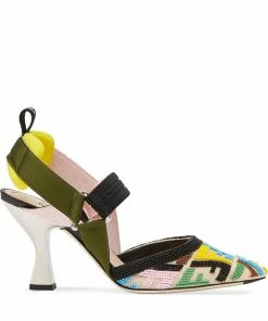 Fendi Colibri FF-motif slingback pumps