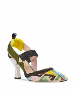 Fendi Colibri FF-motif slingback pumps