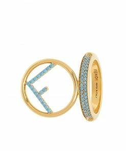 Fendi FF embellished ring
