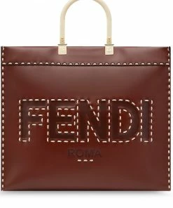 Fendi Sunshine stitch detailing tote bag