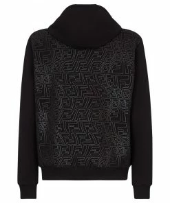 Fendi monogram pattern hooded sweatshirt