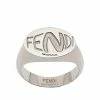Fendi logo stamp signet ring