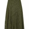 Fendi FF-embroidered pleated skirt