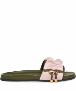 Fendi wide-band flat slides