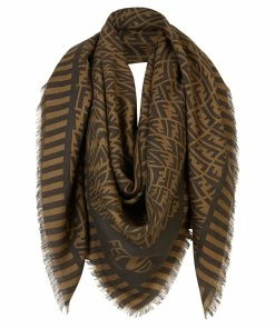 Fendi FF Vertigo motif Keffiyeh scarf