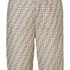 Fendi FF motif surf shorts