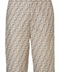 Fendi FF motif surf shorts