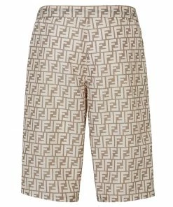 Fendi FF motif surf shorts