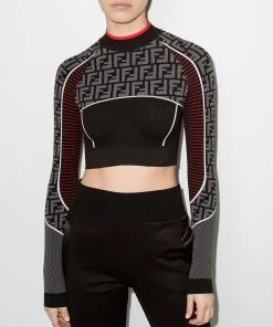 Fendi FF-logo cropped top