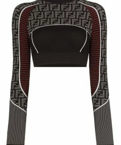 Fendi FF-logo cropped top