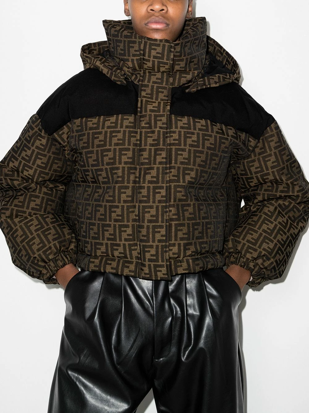 Top 10 π― Fendi FF motif padded jacket cropped jackets of women π 4 Fendi FF-motif padded jacket