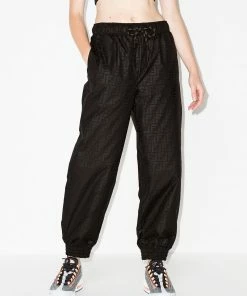Fendi FF-logo tapered track pants