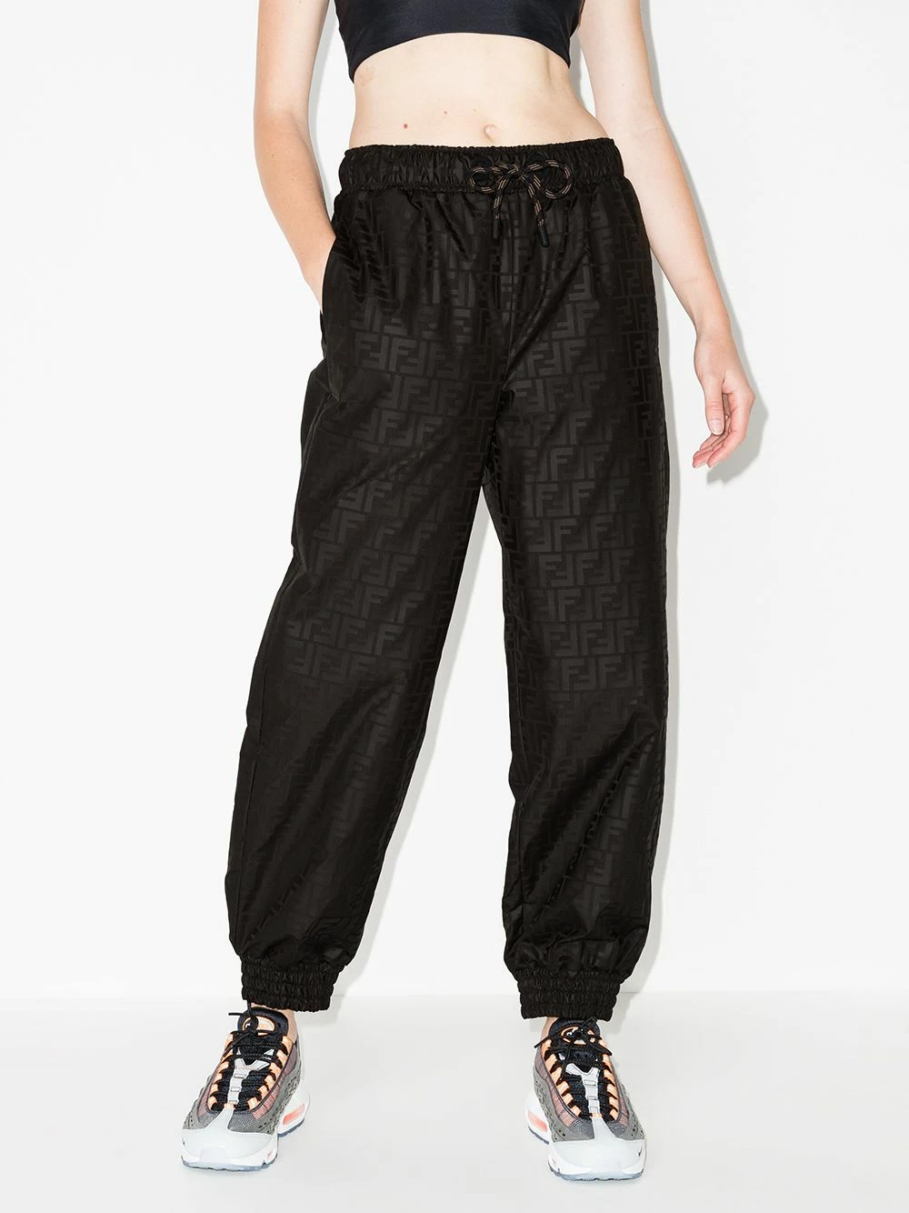 Best Sale ⨠Fendi FF logo tapered track pants performance track pants of women 𧨠3 Fendi FF-logo tapered track pants