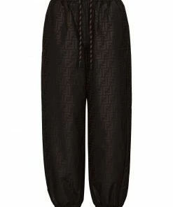 Fendi FF-logo tapered track pants