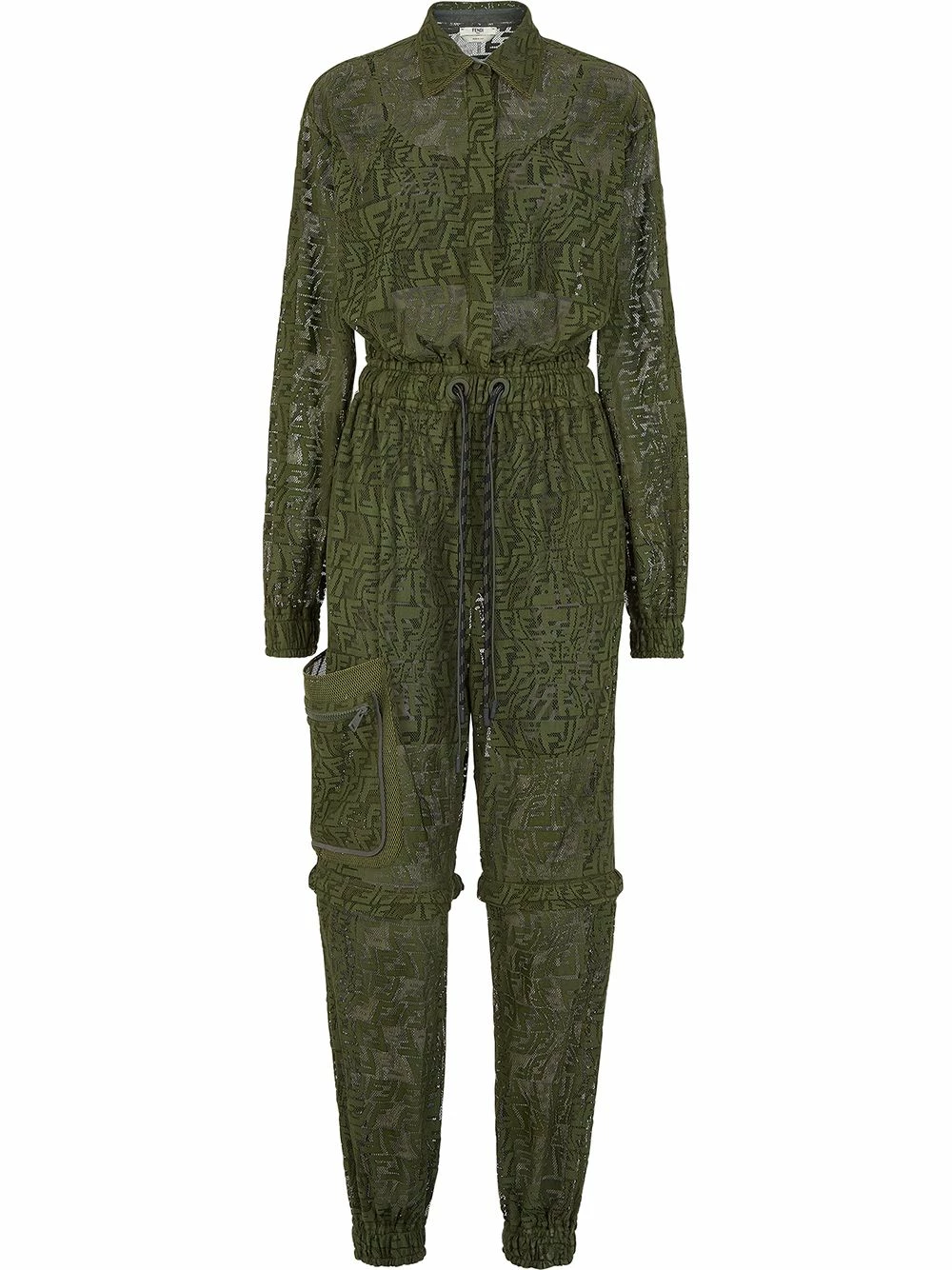 Brand new β Fendi FF logo utility jumpsuit full length of women π 3 Fendi FF-logo utility jumpsuit