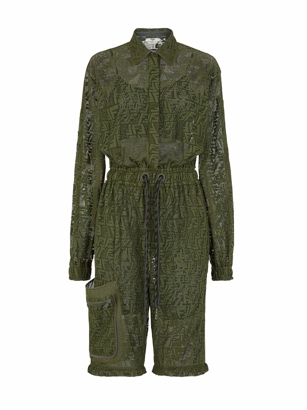 Brand new β Fendi FF logo utility jumpsuit full length of women π 6 Fendi FF-logo utility jumpsuit