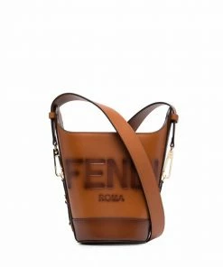 Fendi logo-debossed bucket bag