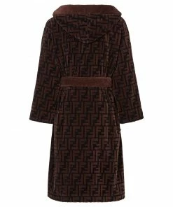 Fendi FF logo cotton robe